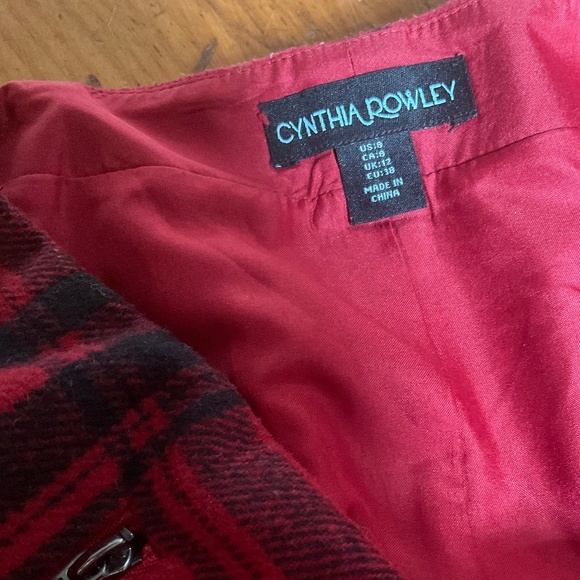 Wool Blend Faux Wrap Plaid Skirt Women's Size 8 - Picture 8 of 12